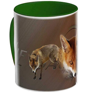 Mug Renard vert-forêt personnalisé