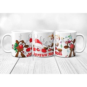 Mug Renne céramique personnalisé 25 cl