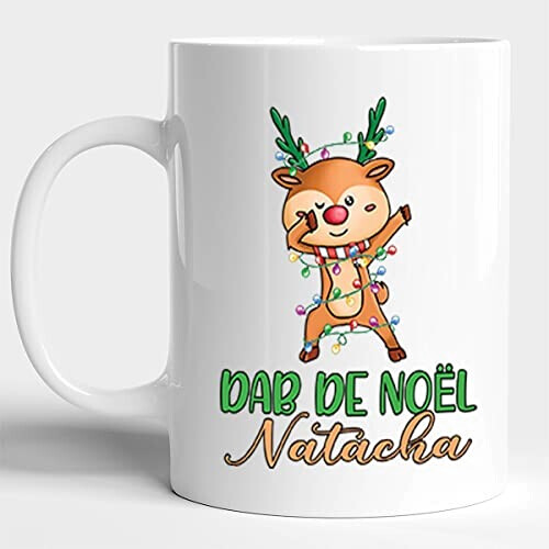 Mug Renne blanc céramique personnalisé 325 ml