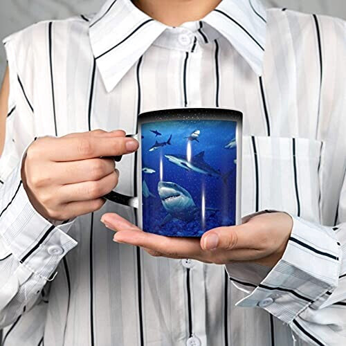 Mug Requin bleu céramique personnalisable variant 3 