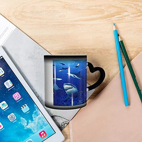 Mug Requin bleu céramique personnalisable variant 4 