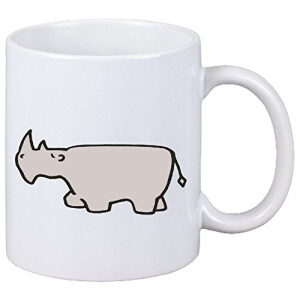 Mug Rhinocéros blanc céramique 330 ml