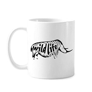 Mug Rhinocéros noir céramique porcelaine 350 ml