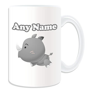 Mug Rhinocéros blanc personnalisé