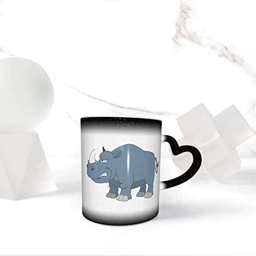 Mug Rhinocéros bleue,rouge,noire,blanc céramique personnalisé variant 5 