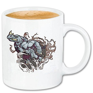 Mug Rhinocéros blanc céramique 330 ml