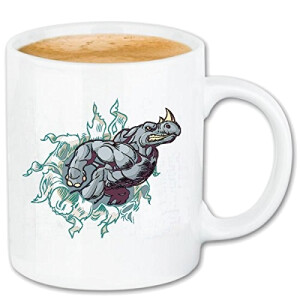 Mug Rhinocéros blanc céramique 330 ml