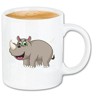 Mug Rhinocéros blanc céramique 330 ml