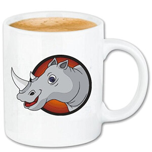 Mug Rhinocéros blanc céramique 330 ml