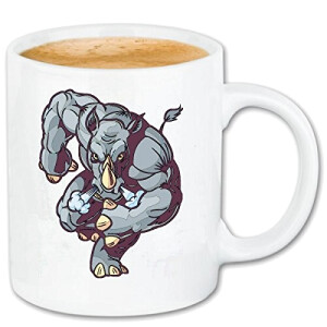 Mug Rhinocéros blanc céramique 330 ml