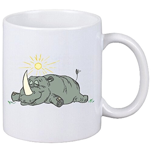 Mug Rhinocéros blanc céramique 330 ml