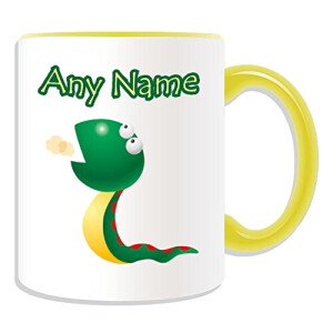 Mug Serpent jaune céramique personnalisé