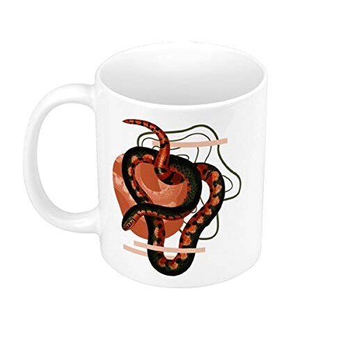 Mug Serpent rouge céramique