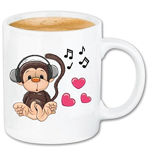 Mug Singe blanc céramique 330 ml