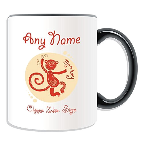 Mug Singe noir céramique personnalisé