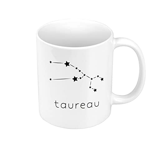 Mug Taureau blanc céramique variant 3 