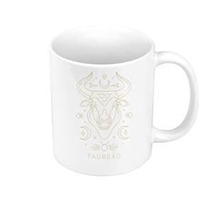 Mug Taureau blanc céramique