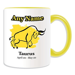 Mug Taureau jaune céramique personnalisé