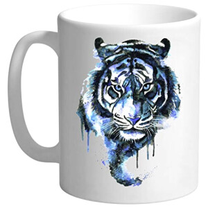 Mug Tigre bleu,blanc