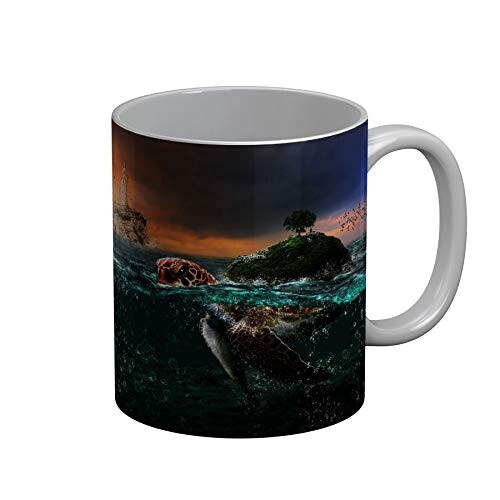 Mug Tortue blanc céramique