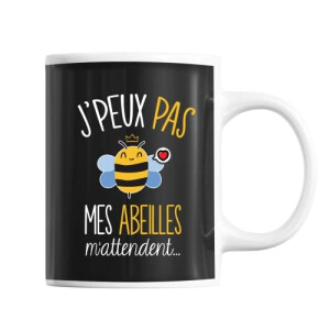 Mug Abeille noir céramique