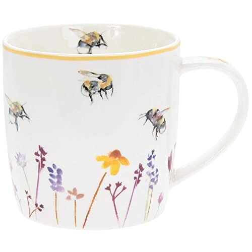Mug Abeille blanc,rose porcelaine coffret cadeau