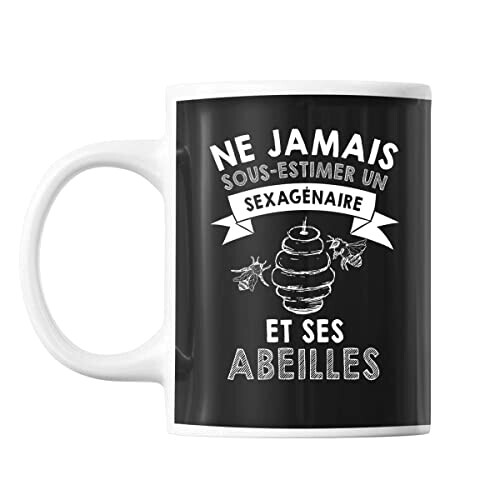 Mug Abeille noir céramique