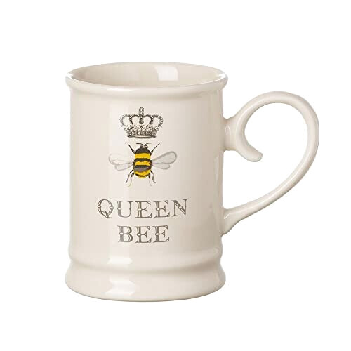 Mug Abeille crème,noire céramique