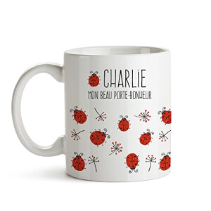 Mug Coccinelle céramique personnalisé 25 cl