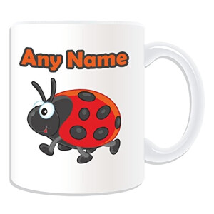 Mug Coccinelle blanc personnalisé