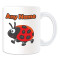 Mug Coccinelle blanc personnalisé - miniature