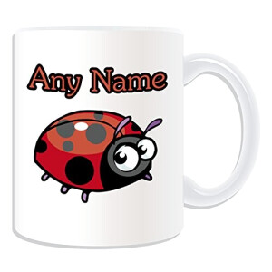Mug Coccinelle blanc personnalisé