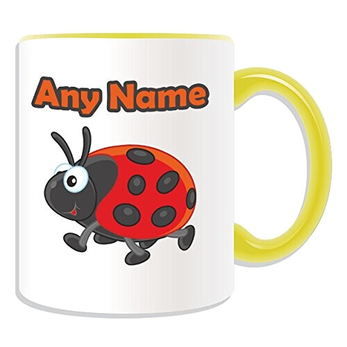 Mug Coccinelle jaune céramique personnalisé