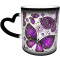 Mug Papillon violettes céramique personnalisé 325 ml - miniature