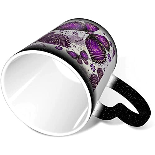 Mug Papillon violettes céramique personnalisé 325 ml variant 0 