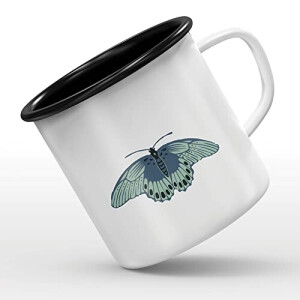 Mug Papillon blanc céramique 300 ml
