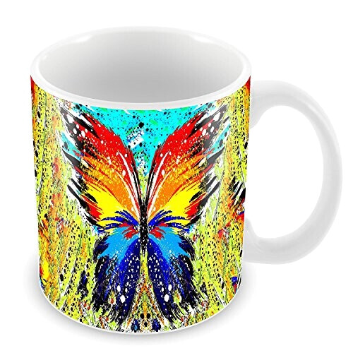 Mug Papillon blanc céramique