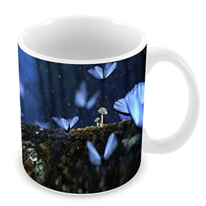 Mug Papillon blanc céramique magique