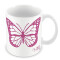 Mug Papillon blanc céramique - miniature