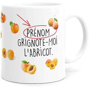 Mug Abricot air céramique personnalisé 325 ml