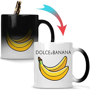 Mug Banane noir céramique personnalisé magique 325 ml