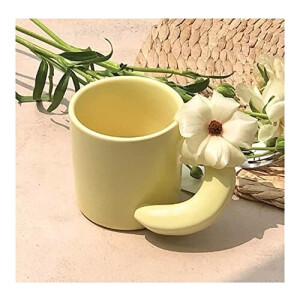 Mug Banane jaune,peach porcelaine 200 ml