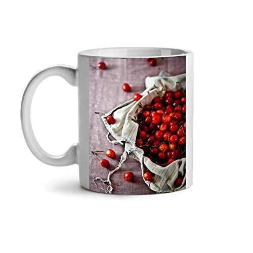 Mug Cerise blanc céramique variant 1 