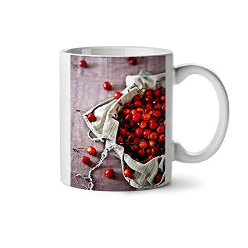 Mug Cerise blanc céramique variant 3 