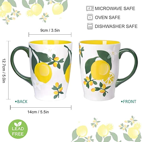 Mug Citron jaune-s céramique personnalisé variant 3 