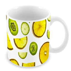 Mug Kiwi blanc céramique