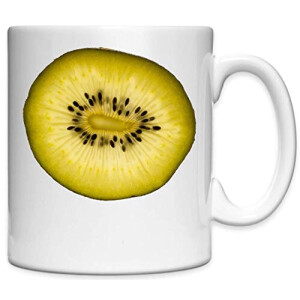 Mug Kiwi blanc céramique 330 ml