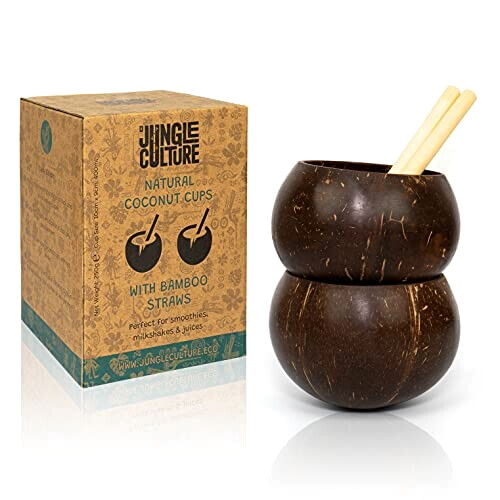 Mug Noix de coco marron plastique 400 ml