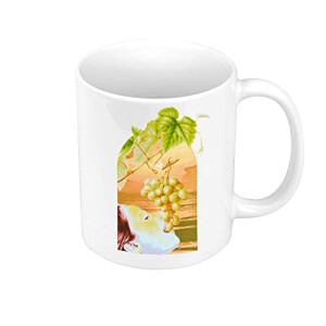 Mug Raisin blanc céramique