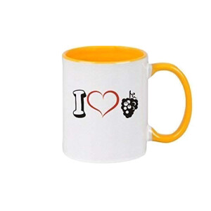 Mug Raisin jaune céramique 375 ml